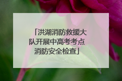 洪湖消防救援大队开展中高考考点消防安全检查