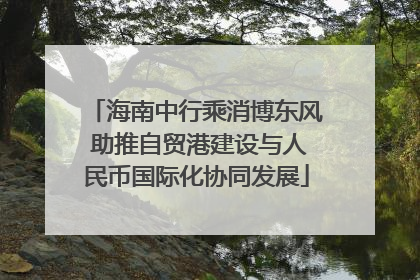 海南中行乘消博东风 助推自贸港建设与人民币国际化协同发展