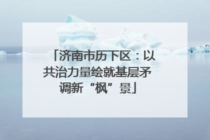 济南市历下区：以共治力量绘就基层矛调新“枫”景