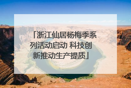 浙江仙居杨梅季系列活动启动 科技创新推动生产提质