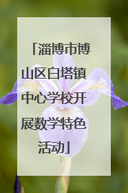 淄博市博山区白塔镇中心学校开展数学特色活动