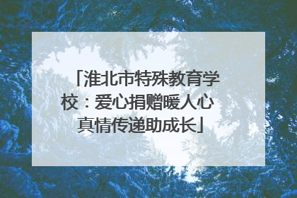 淮北市特殊教育学校：爱心捐赠暖人心 真情传递助成长
