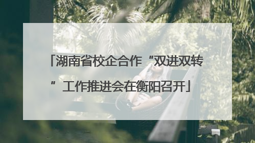 湖南省校企合作“双进双转”工作推进会在衡阳召开