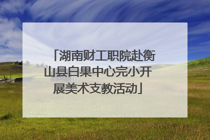 湖南财工职院赴衡山县白果中心完小开展美术支教活动