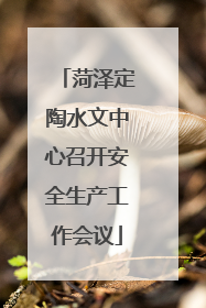 菏泽定陶水文中心召开安全生产工作会议