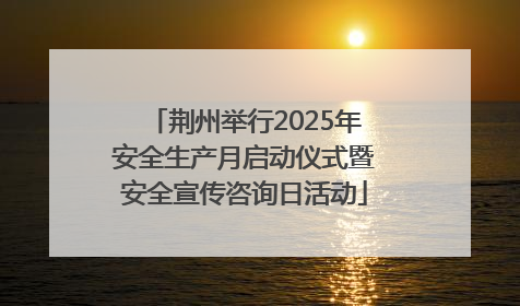 荆州举行2025年安全生产月启动仪式暨安全宣传咨询日活动