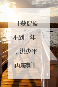 获提拔不到一年，洪少平再履新
