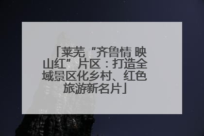 莱芜“齐鲁情 映山红”片区：打造全域景区化乡村、红色旅游新名片