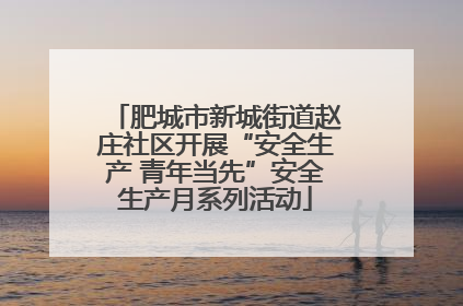 肥城市新城街道赵庄社区开展“安全生产 青年当先”安全生产月系列活动