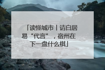 读懂城市丨请白居易“代言”，宿州在下一盘什么棋