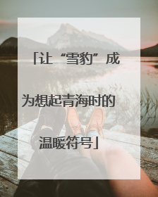 让“雪豹”成为想起青海时的温暖符号