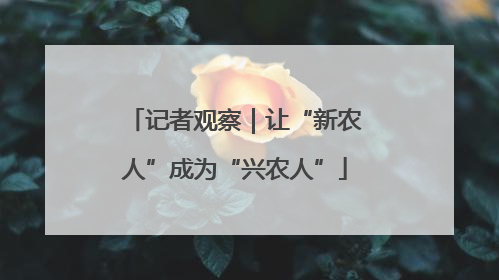 记者观察｜让“新农人”成为“兴农人”