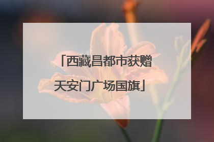 西藏昌都市获赠天安门广场国旗