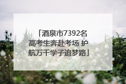 酒泉市7392名高考生奔赴考场 护航万千学子追梦路