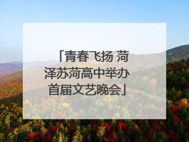 青春飞扬 菏泽苏菏高中举办首届文艺晚会