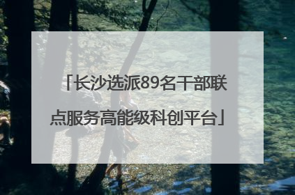 长沙选派89名干部联点服务高能级科创平台