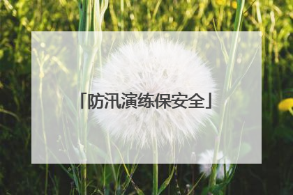 防汛演练保安全