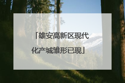 雄安高新区现代化产城雏形已现