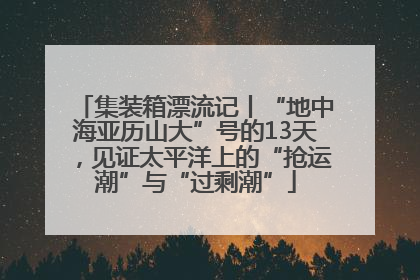 集装箱漂流记丨“地中海亚历山大”号的13天，见证太平洋上的“抢运潮”与“过剩潮”