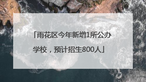 雨花区今年新增1所公办学校，预计招生800人