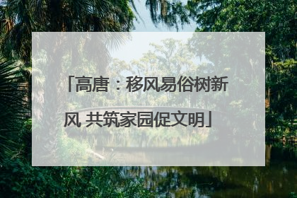 高唐：移风易俗树新风 共筑家园促文明