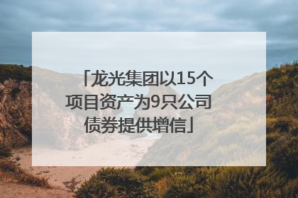 龙光集团以15个项目资产为9只公司债券提供增信