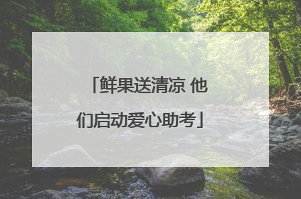 鲜果送清凉 他们启动爱心助考