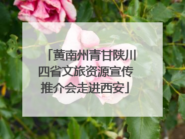 黄南州青甘陕川四省文旅资源宣传推介会走进西安