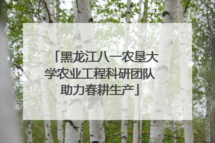 黑龙江八一农垦大学农业工程科研团队助力春耕生产