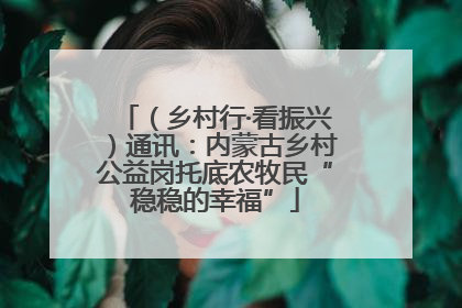 （乡村行·看振兴）通讯：内蒙古乡村公益岗托底农牧民“稳稳的幸福”