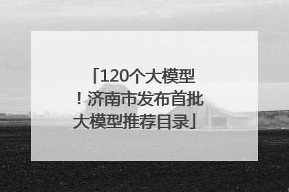 120个大模型！济南市发布首批大模型推荐目录