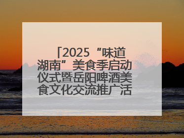 2025“味道湖南”美食季启动仪式暨岳阳啤酒美食文化交流推广活动举办