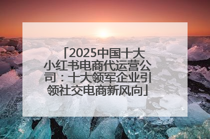 2025中国十大小红书电商代运营公司：十大领军企业引领社交电商新风向