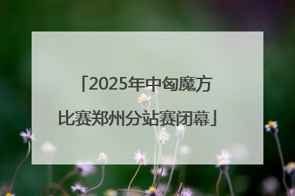2025年中匈魔方比赛郑州分站赛闭幕