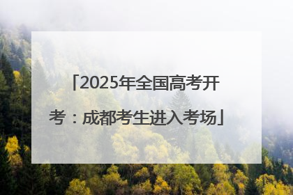 2025年全国高考开考：成都考生进入考场