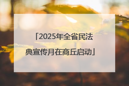 2025年全省民法典宣传月在商丘启动