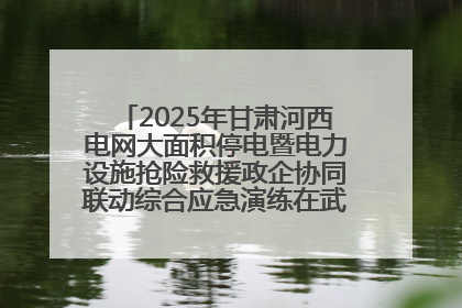 2025年甘肃河西电网大面积停电暨电力设施抢险救援政企协同联动综合应急演练在武威成功举行