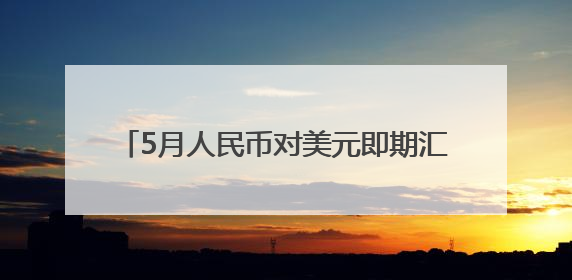 5月人民币对美元即期汇率累计升值0.93%