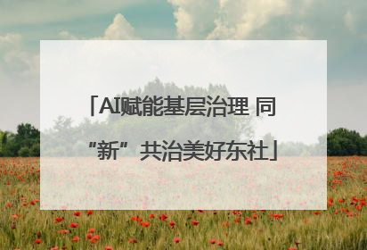 AI赋能基层治理 同“新”共治美好东社